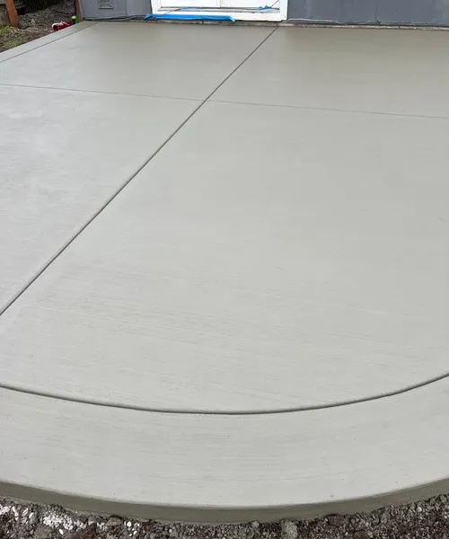 Broom Finish Patio Replacement With Decorative Border And Swimming SPA Slab in Kent 